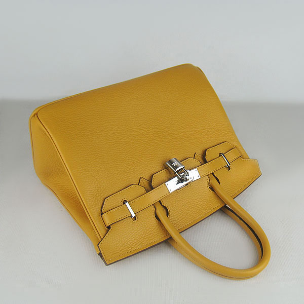 Replica Hermes Birkin 30CM Togo Leather Bag Yellow 6088 On Sale